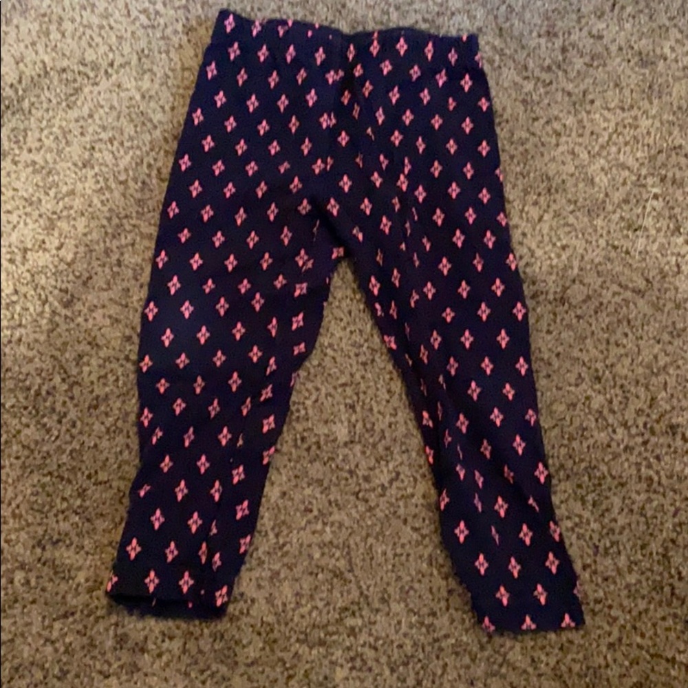 Navy blue little girls leggings